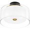Quoizel Rowland 2-Light Matte Black Semi-Flush Mount ROW1714MBK - alternate 3